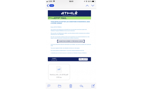 Validation de la licence